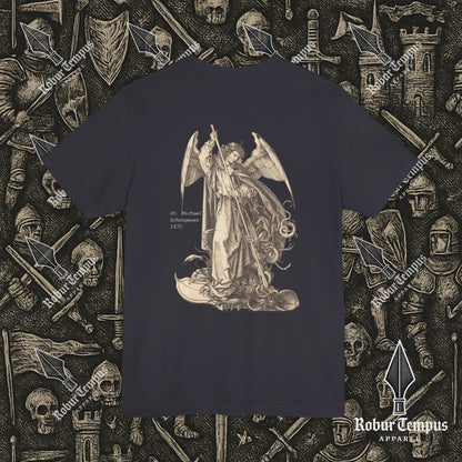 St Michael Schongauer back print T-Shirt