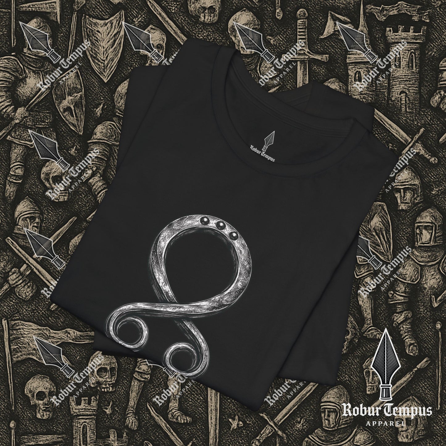 Steel Troll Cross Norse Charm Graphic T-Shirt