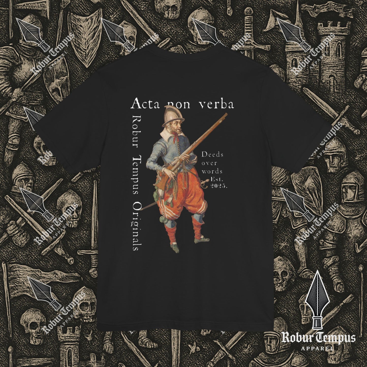 Acta non verba back print T-Shirt